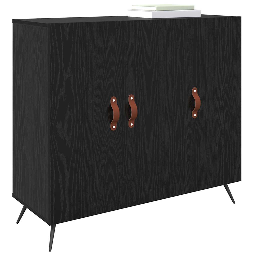 vidaXL Dressoir Zwart 90 x 34 x 80 cm Bewerkt hout