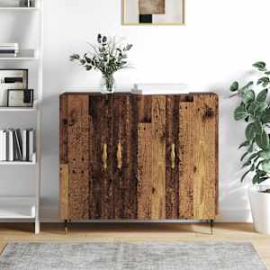 Servírovací skříň Staré dřevo 90 x 34 x 80 cm kompozitní dřevo - obrázek 4