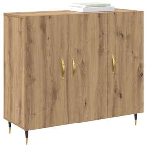 Servírovací skříň Artisanový dub 90 x 34 x 80 cm - obrázek 3