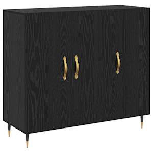 Servírovací skříň Černý dub 90 x 34 x 80 cm kompozitní dřevo - obrázek 2