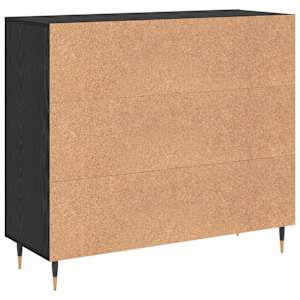 Servírovací skříň Černý dub 90 x 34 x 80 cm kompozitní dřevo - obrázek 8