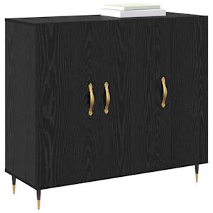 Servírovací skříň Černý dub 90 x 34 x 80 cm kompozitní dřevo - obrázek 3
