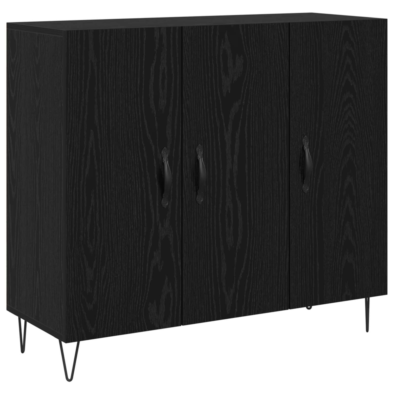 Servírovací skříň Černý dub 90 x 32,5 x 80 cm kompozitní dřevo - obrázek 2