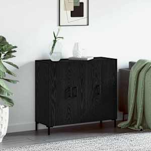 Servírovací skříň Černý dub 90 x 34 x 80 cm kompozitní dřevo