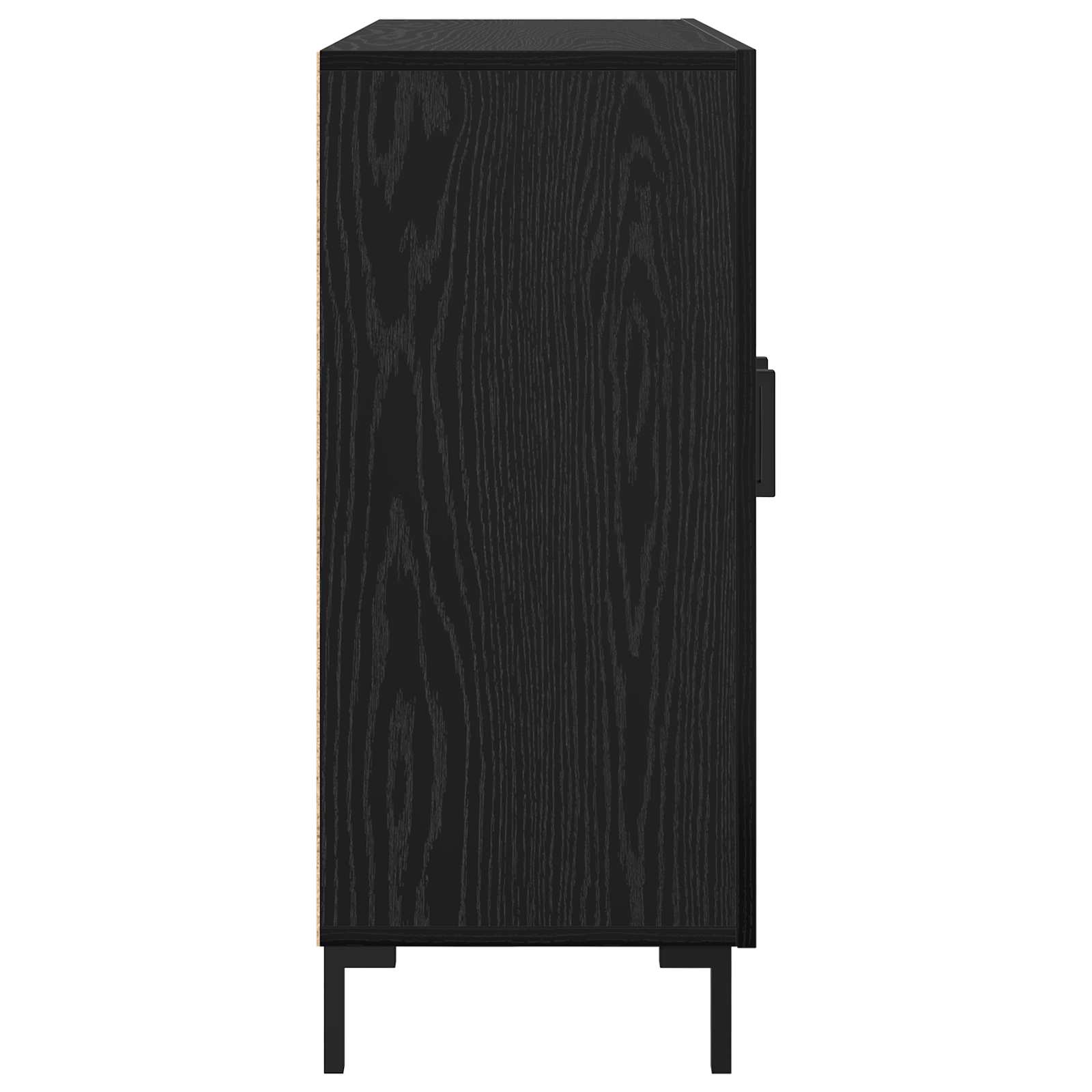 Servírovací skříň Černý dub 90 x 34 x 80 cm kompozitní dřevo - obrázek 7