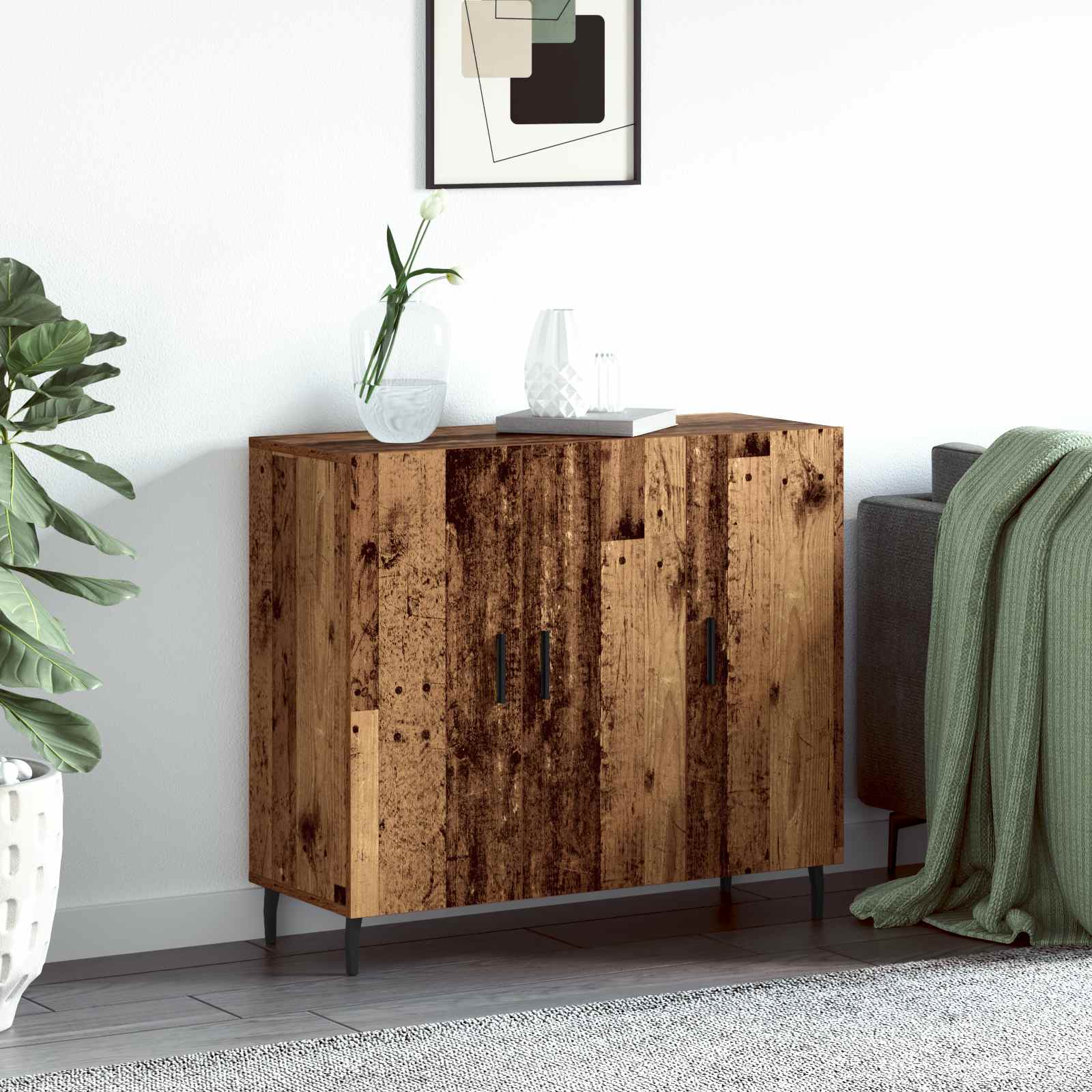 vidaXL Bufet Lemn vechi 90 x 34 x 80 cm Lemn compozit
