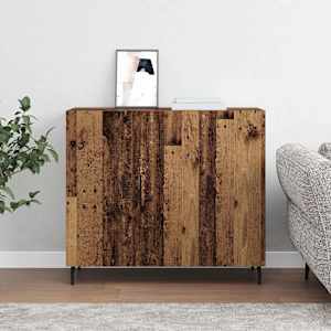 Servírovací skříň Staré dřevo 90 x 34 x 80 cm kompozitní dřevo - obrázek 4