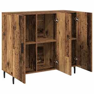 Servírovací skříň Staré dřevo 90 x 34 x 80 cm kompozitní dřevo - obrázek 5