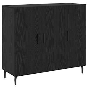 Servírovací skříň Černý dub 90 x 34 x 80 cm kompozitní dřevo - obrázek 2