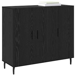 Servírovací skříň Černý dub 90 x 34 x 80 cm kompozitní dřevo - obrázek 3