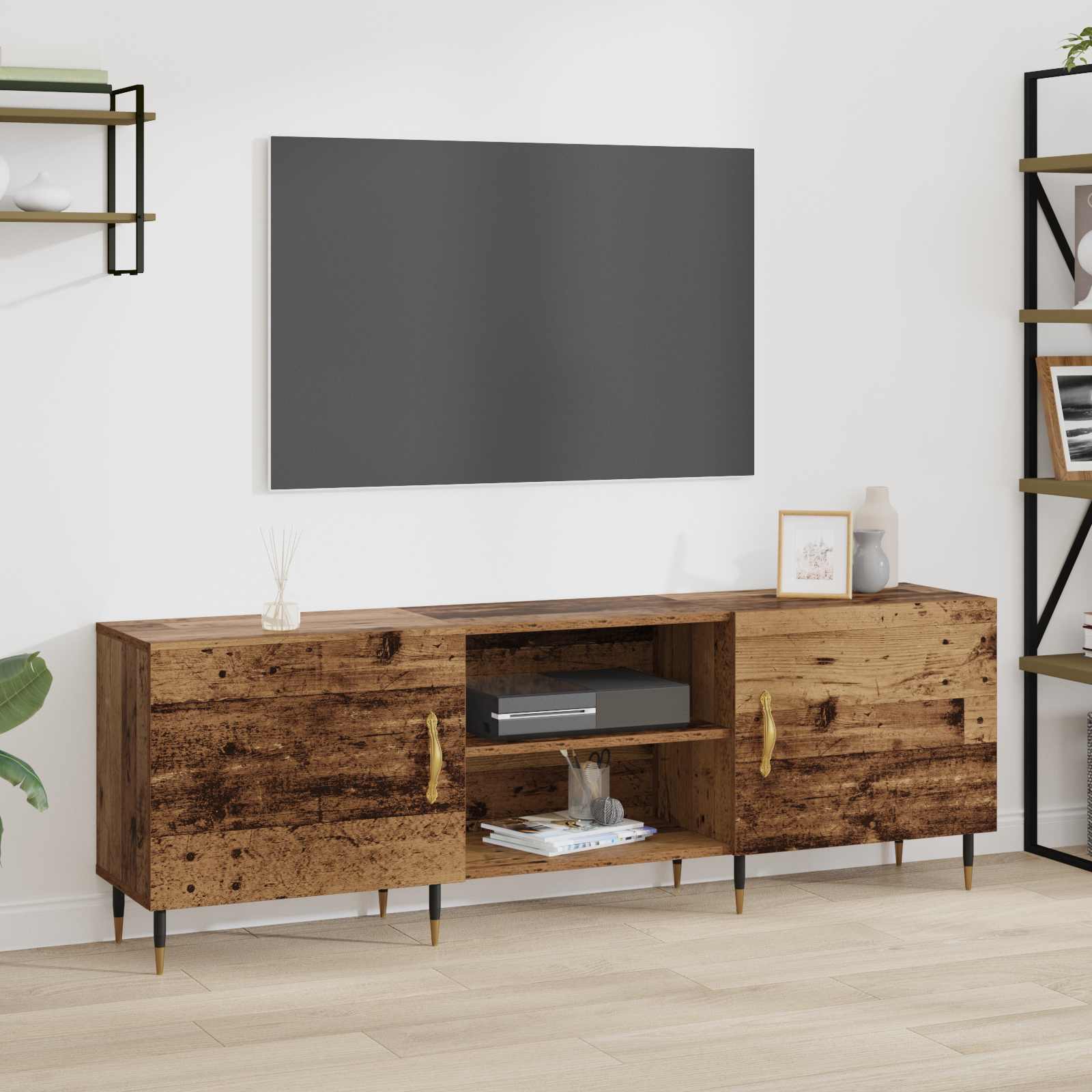 TV-kaappi Vanha puu 150 x 30 x 50 cm Tekninen puu