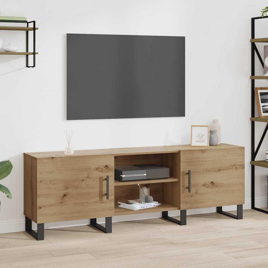 vidaXL TV-Schränk mit Regal mit Speicher mit Tür 150 x 30 x 50 cm Holzwerkstoff
