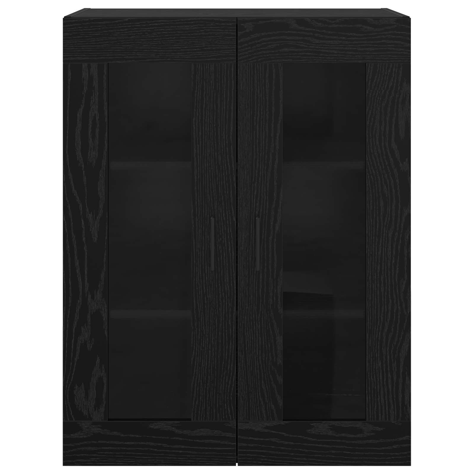 Stenska omara Črna 69,5 x 34 x 90 cm Konstruiran les - slika 6
