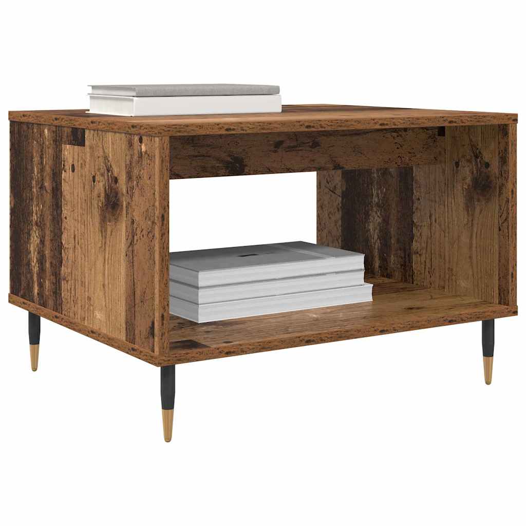 vidaXL Salontafel Oud hout 60 x 50 x 40 cm Bewerkt hout