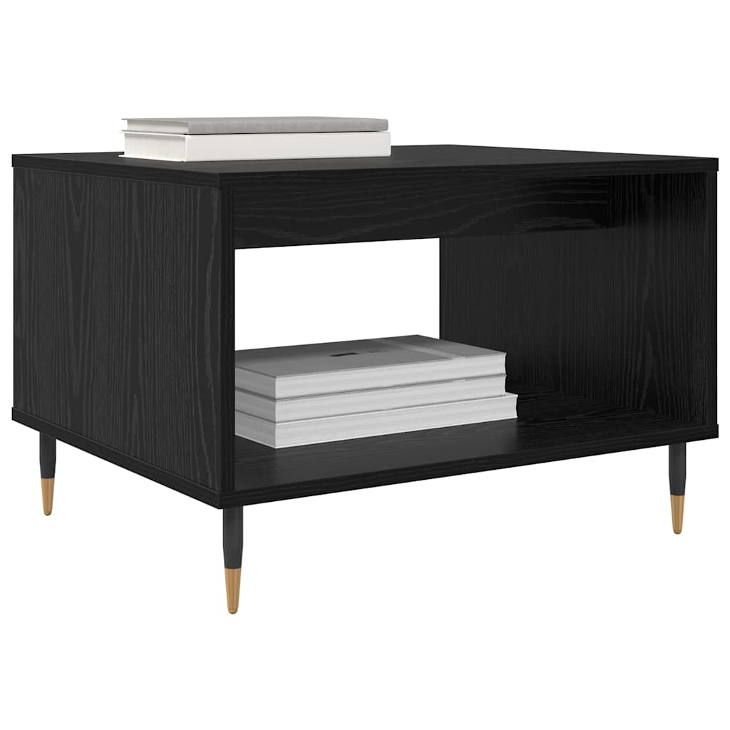 vidaXL Salontafel Zwart eiken 60 x 50 x 40 cm Bewerkt hout