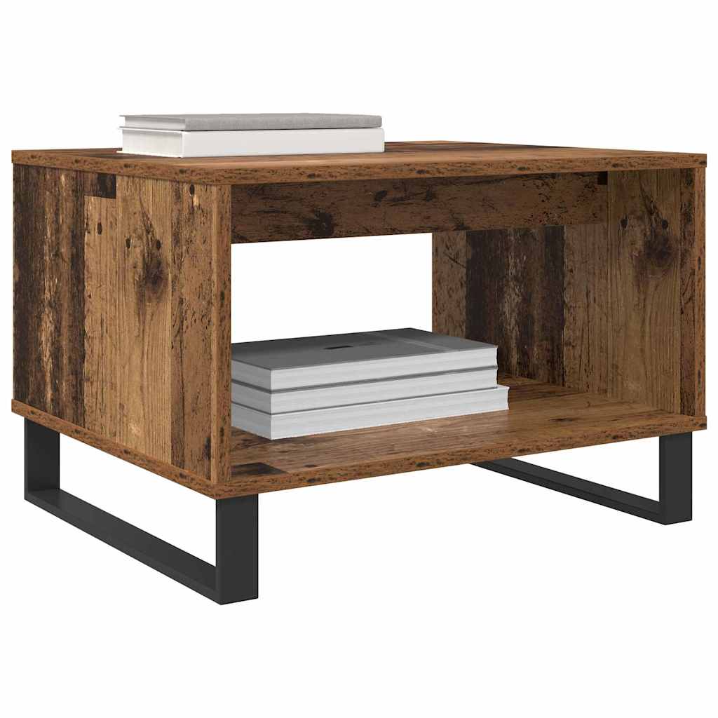 vidaXL Salontafel Oud hout 60 x 50 x 40 cm Bewerkt hout