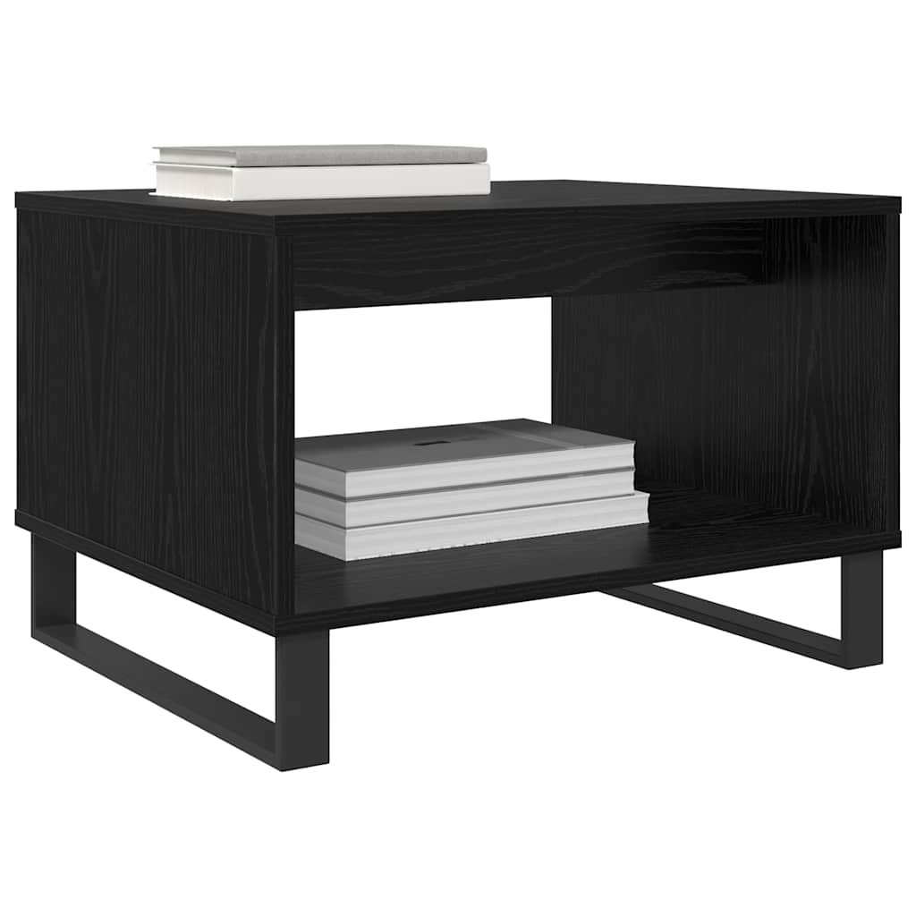 vidaXL Salontafel Zwart eiken 60 x 50 x 40 cm Bewerkt hout