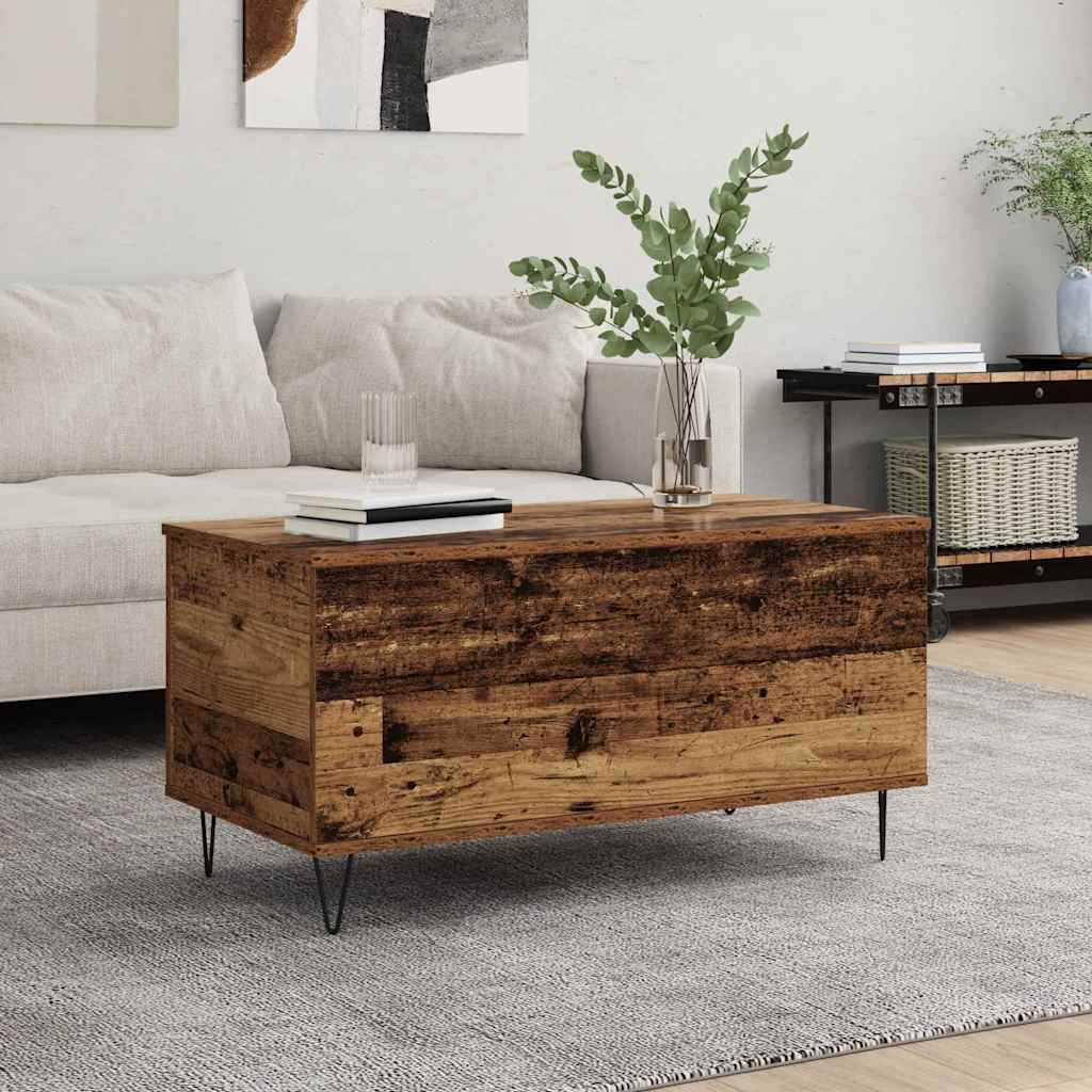 vidaXL Masă de cafea Lemn vechi 90 x 44.5 x 45 cm Lemn compozit