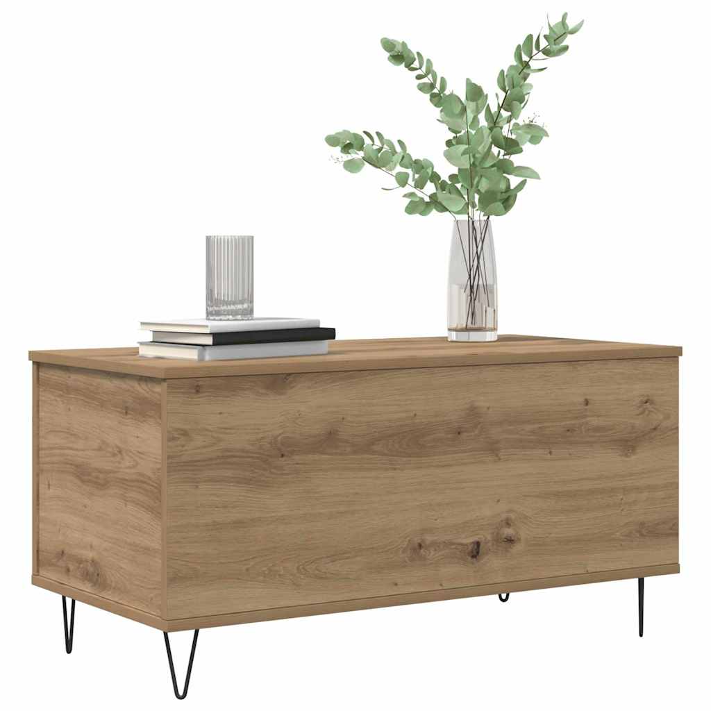 vidaXL Salontafel artisanaal eikenkleurig 90 x 44.5 x 45 cm