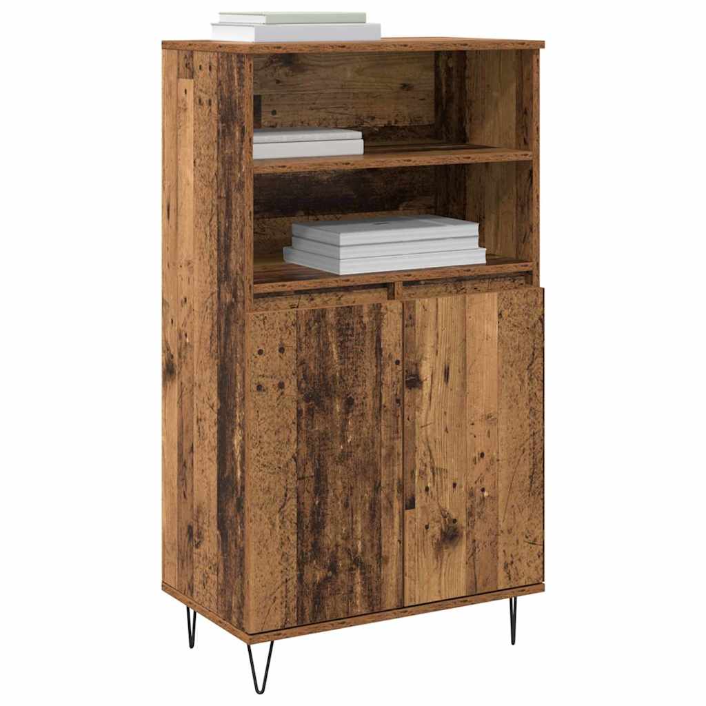 vidaXL Highboard met plank met opslag met de deur Bruin 60 x 36 x 110 cm Bewerkt hout