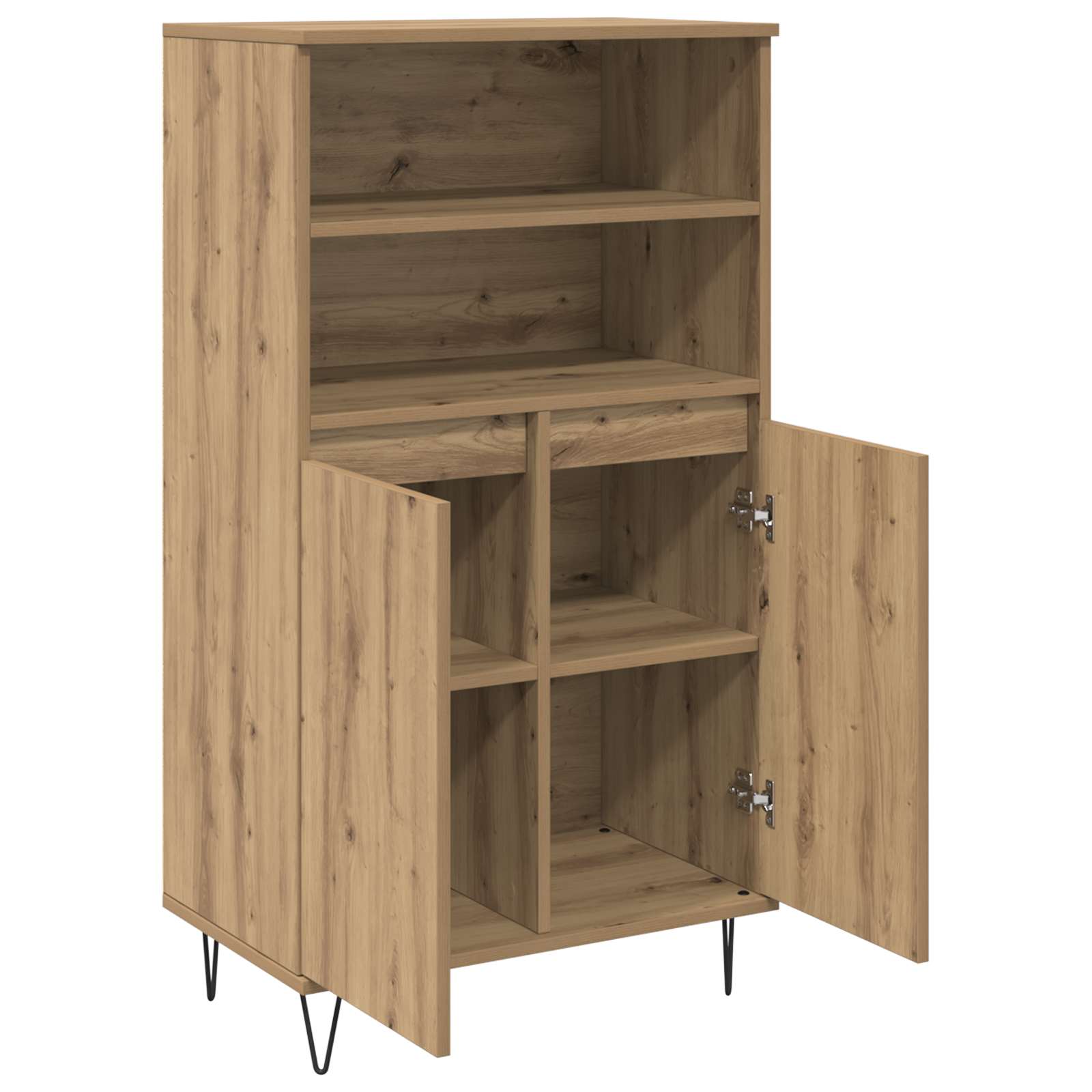 Visok predalnik Rjava 60 x 36 x 110 cm Konstruiran les - slika 5