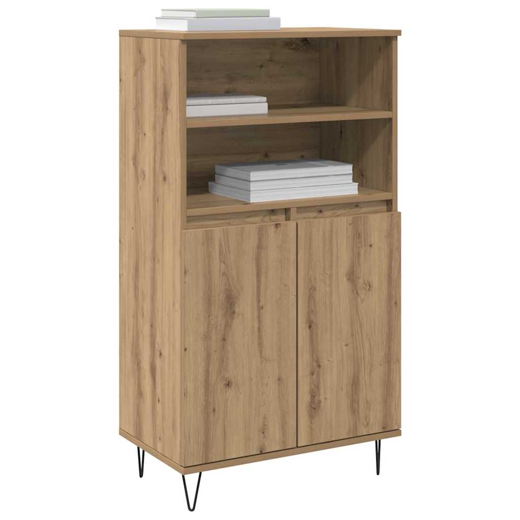 vidaXL Highboard met plank met opslag met de deur Bruin 60 x 36 x 110 cm Bewerkt hout
