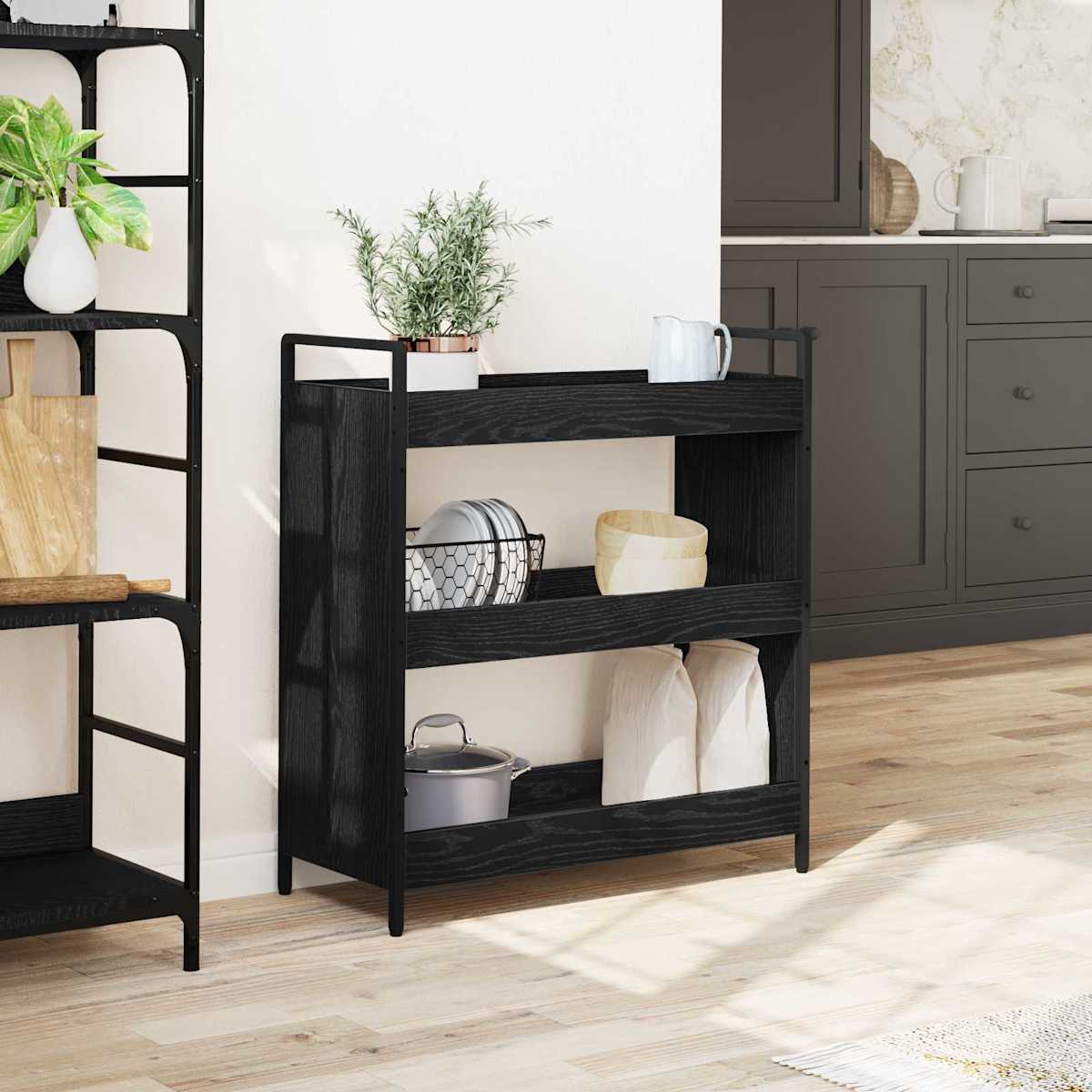 Køkkenvogn 70 x 30 x 82 cm Konstrueret træ - Billede 4