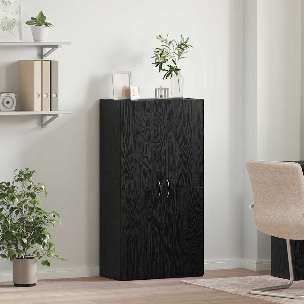 Büroschrank Schwarze Eiche 60 x 32 x 115 cm Holzwerkstoff