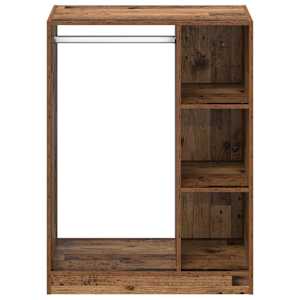 Šatní skříň s policí s úložištěm Staré dřevo 77 x 48 x 102 cm - obrázek 5
