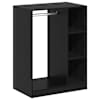 vidaXL Garderoobikapp Must tamm 77 x 48 x 102 cm Tehispuit