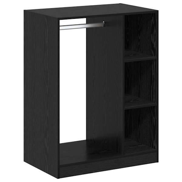 vidaXL Garderoobikapp Must tamm 77 x 48 x 102 cm Tehispuit