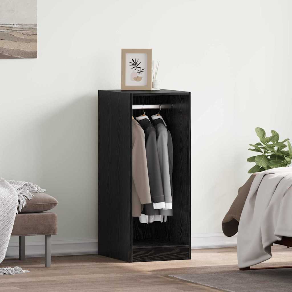 Kledingkast met plank Zwart eiken 41 x 48 x 102 cm Bewerkt hout