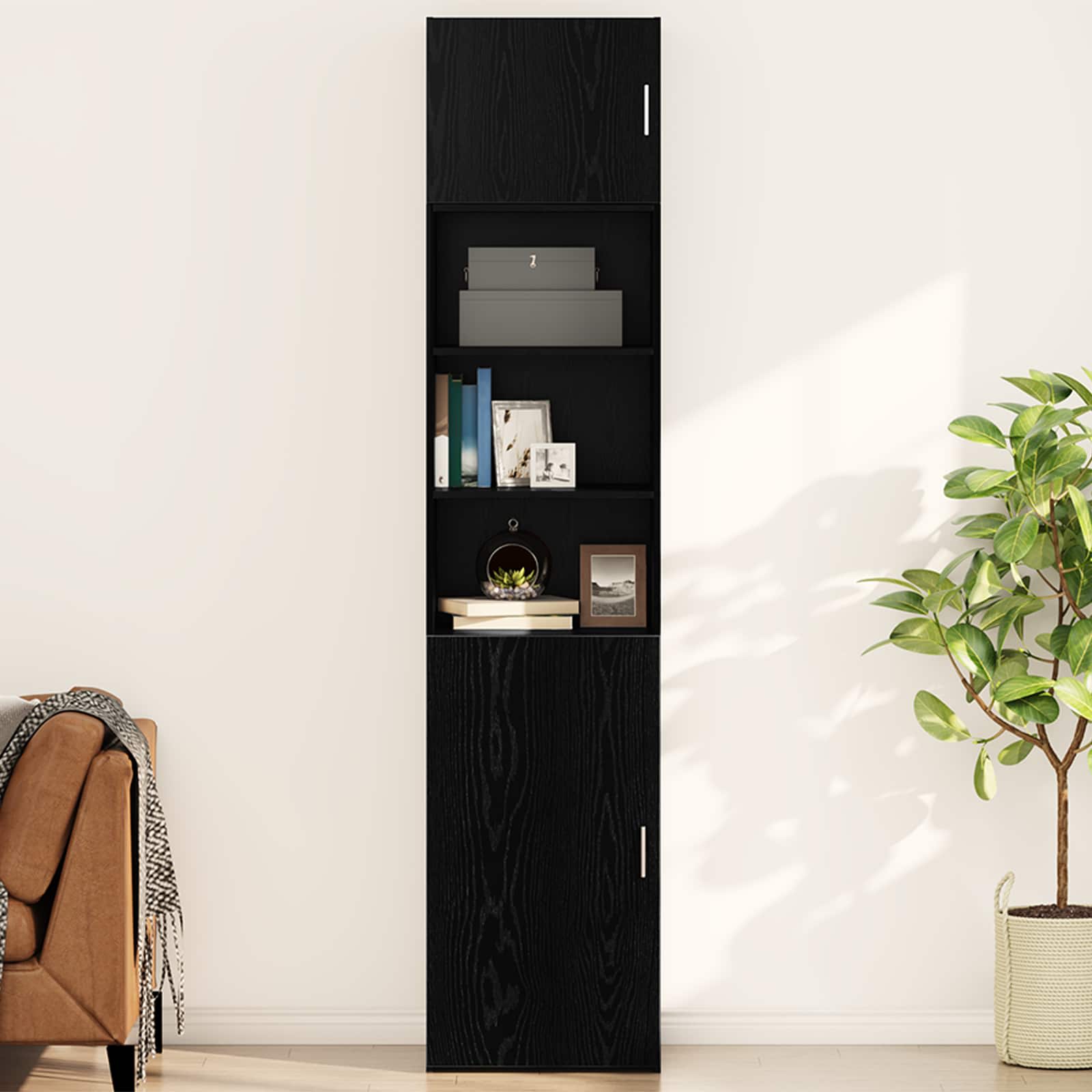 vidaXL Dulap de perete Stejar negru 50 x 42.5 x 40 cm Lemn compozit