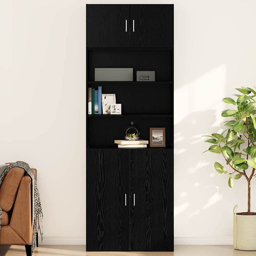 vidaXL Dulap de perete Stejar negru 80 x 42.5 x 40 cm Lemn compozit
