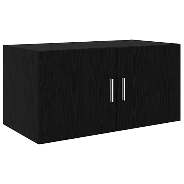 vidaXL Seinekapp Must tamm 80 x 42.5 x 40 cm Tehispuit