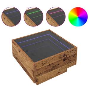 Konferenční stolek Staré dřevo 50 x 50 x 30 cm Kompozitní dřevo - obrázek 4