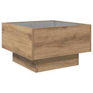 Konferenční stolek dub artisan 50 x 50 x 30 cm Kompozitní dřevo - obrázek 10