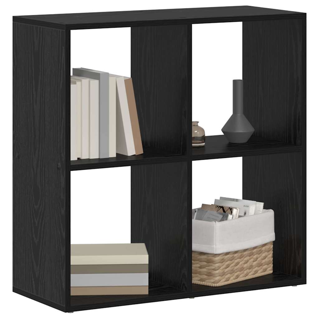 vidaXL Boekenkast Zwart eiken 69.5 x 29 x 69.5 cm Bewerkt hout