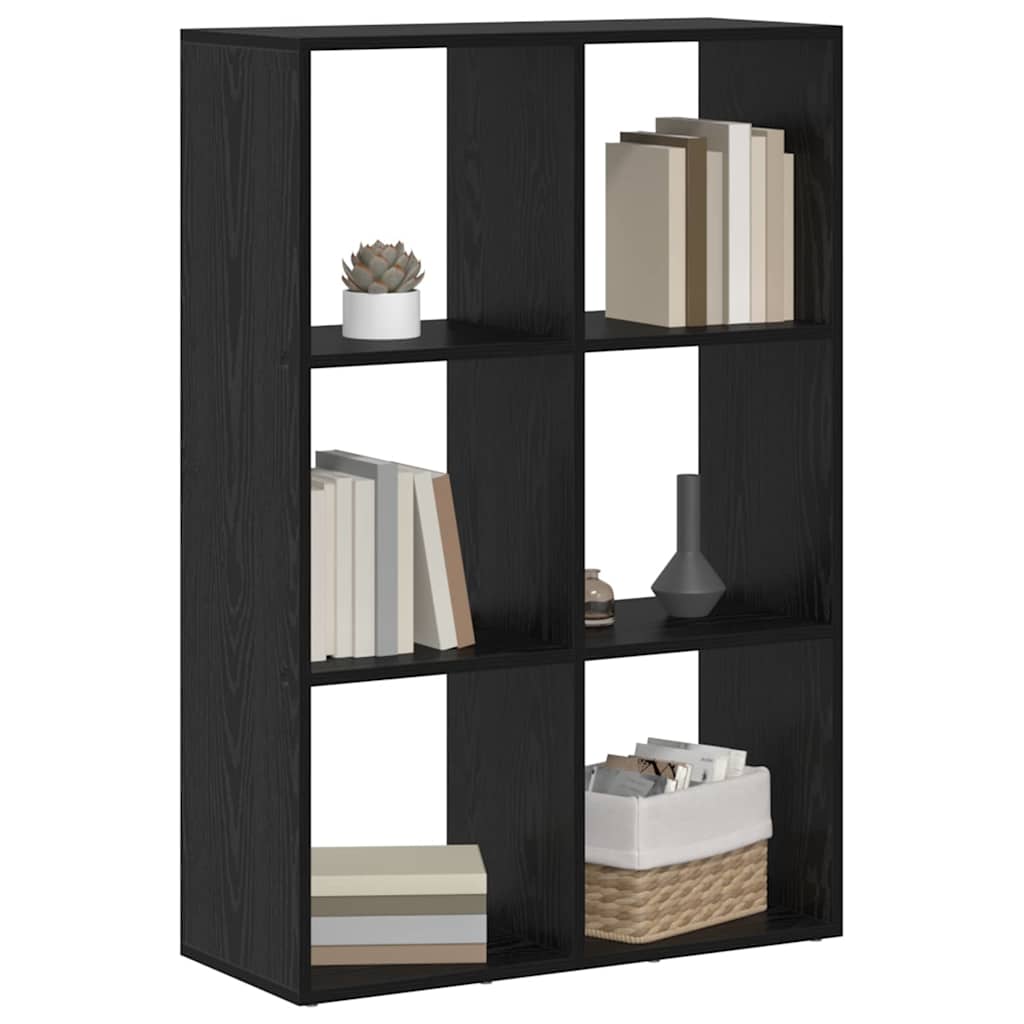 vidaXL Boekenkast Zwart eiken 69.5 x 29 x 103.5 cm Bewerkt hout