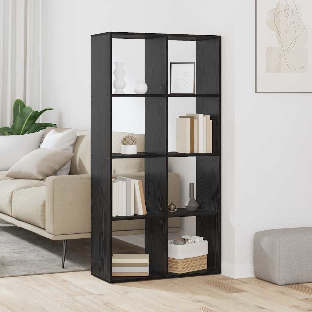 Raamaturiiul Must tamm 69.5 x 29 x 137.5 cm Tehispuit