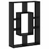 vidaXL Raamaturiiul 7 tasandit 63 x 20 x 90 cm Tehispuit Must tamm
