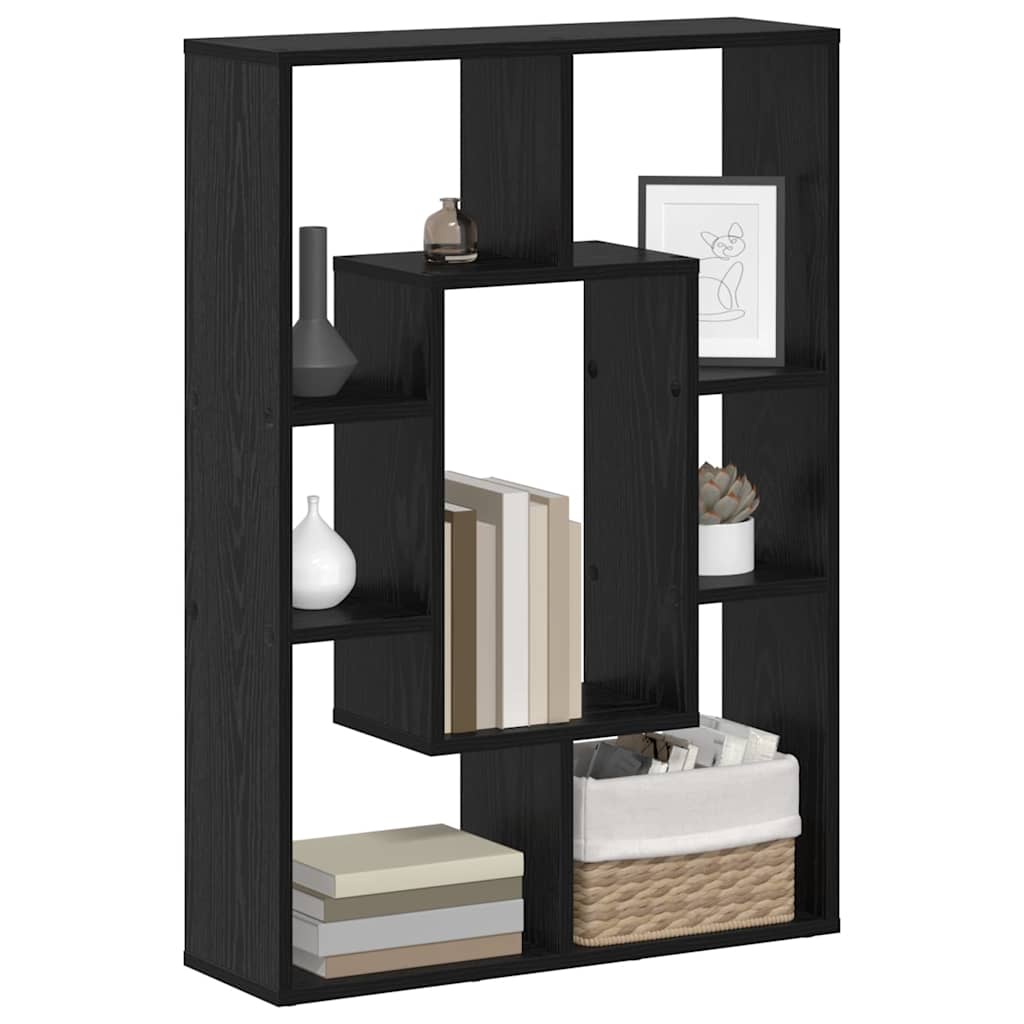 vidaXL Boekenkast Zwart eiken 63 x 20 x 90 cm Bewerkt hout