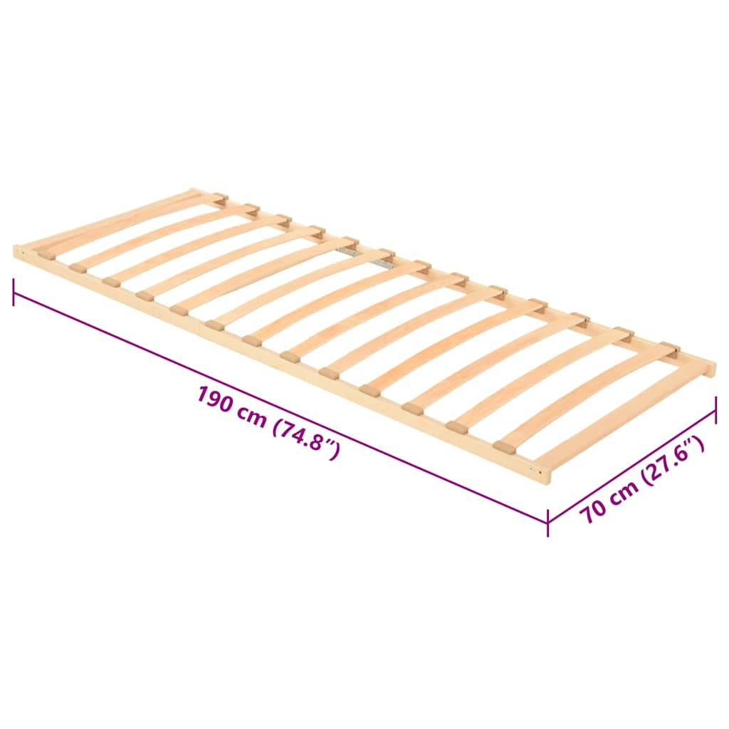 Lattenbodem Bruin 70 x 190 cm Massief beukenhout image 7