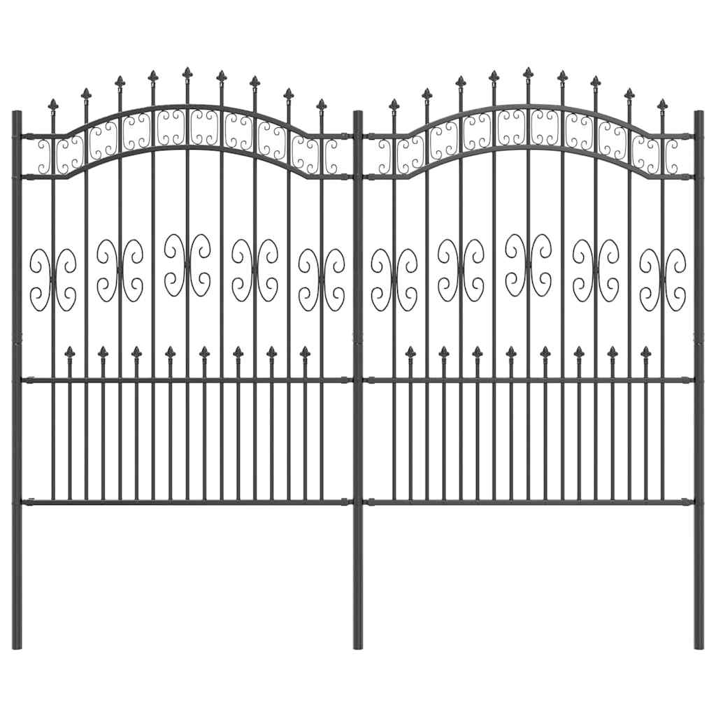 vidaXL Puutarha-aita KAMPEN 240 x 202,5 cm Mesh Jauhemaalattu teräs