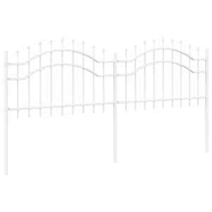 Zahradní plot Woerden 240 x 115 cm Práškově lakovaná ocel Bílá - obrázek 4