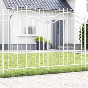 Vrtna ograja Woerden Bela 240 x 190 cm Jeklo s prašnim premazom