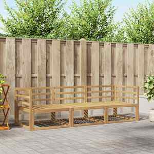 Zunanja garnitura za sedenje 3 pcs Bela 245,5 x 83 x 73 cm