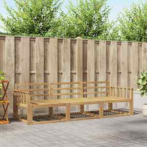 Zunanja garnitura za sedenje 3 pcs Bela 249,5 x 83 x 73 cm