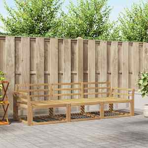 Zunanja garnitura za sedenje 3 pcs Bela 254 x 83 x 73 cm