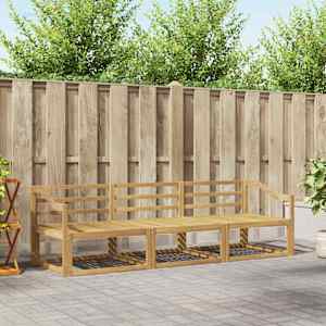 Zunanja garnitura za sedenje 3 pcs Bela 245,5 x 83 x 73 cm